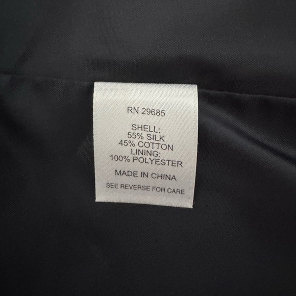 Pendleton Navy and White Silky Patterned Open Front Blazer - Picture 5 of 7